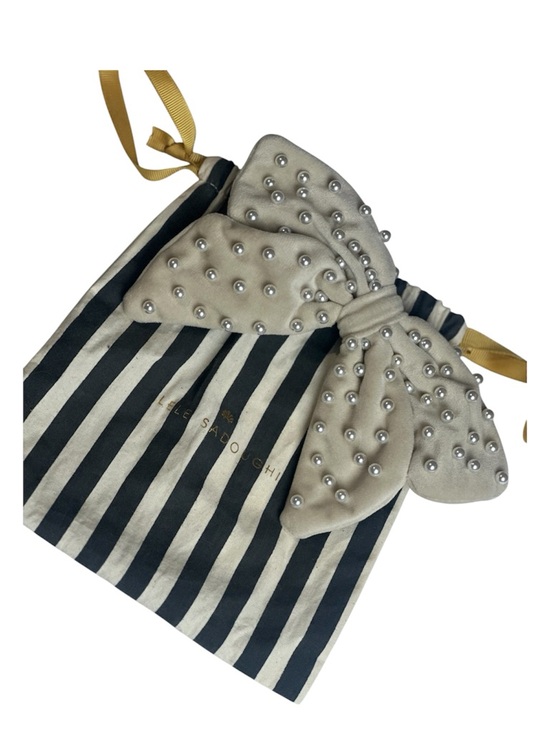 Lele Sadoughi Accessories - Lele Sadoughi Faux Pearl Velvet Bow Barette
